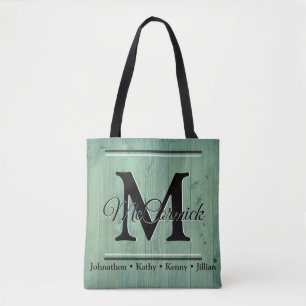 Custom Family Personalized Canvas Fabric Tote Bag