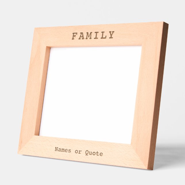 Custom Family Personalized Text Engraved Picture Etched Frames (Left)