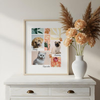 Custom Family & Pet Photo Collage Pet Theme