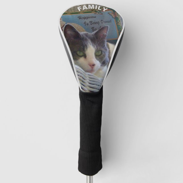 Custom Family Pet Photo Golf Head Cover (Front)