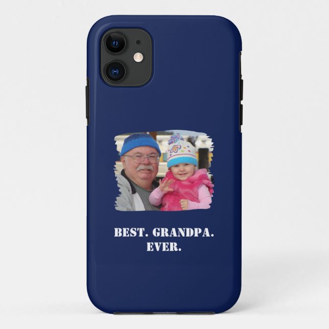 Custom Family Photo Abuelo Nonno Best Grandpa Ever Case-Mate iPhone Case (Back)