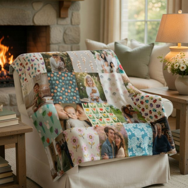 Custom Family Photo Blanket Collage Gift (Creator Uploaded)
