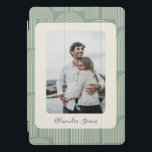 Custom Family Photo Boho Arch Pattern Sage Green iPad Pro Cover<br><div class="desc">A sleek and stylish design featuring a boho-inspired arch pattern in soft sage green. The modern,  minimalist aesthetic creates a timeless look,  perfect for those who love contemporary geometric designs with a subtle retro influence. A great choice for trend-forward individuals who appreciate chic,  understated style.</div>
