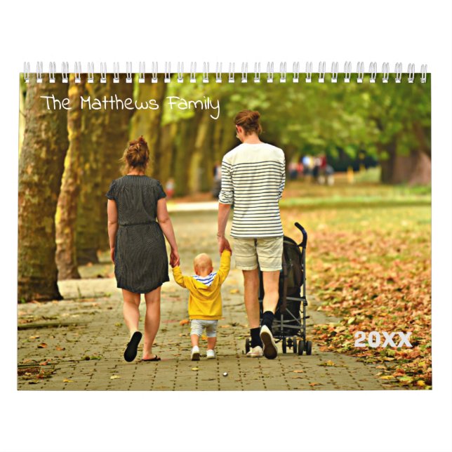 Custom Family Photo Calendar | Editable Year (Cover)