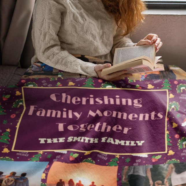 Custom Family Photo Christmas Gifts for Daughter Sherpa Blanket (Custom Family Photo Christmas Gifts for Daughter)