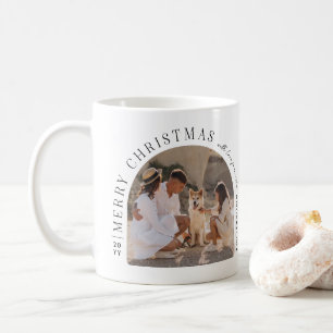 Custom Family Photo Christmas Snow Globe    Coffee Mug