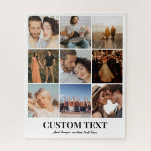 Custom Family Photo Collage 9 Pictures 8x10 16x20 Jigsaw Puzzle