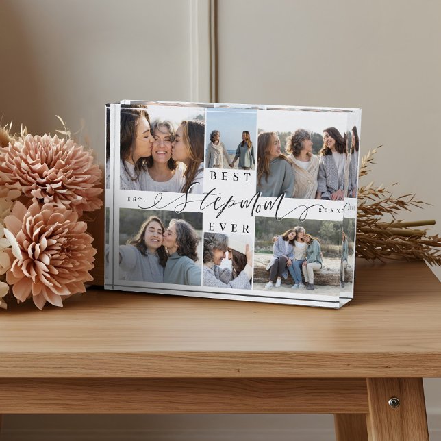 Custom Family Photo Collage Gift Best Stepmom Ever (Custom Family Photo Collage Gift Best Stepmom Ever)