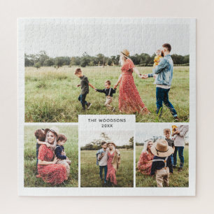 Custom Family Photo Collage Jigsaw Puzzle