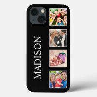 Custom Family Photo Collage Personalized Black