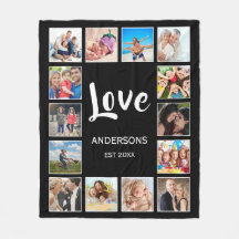 Custom Family Photo Collage Personalized Black