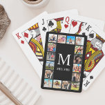 Custom Family Photo Collage Personalized Black Playing Cards<br><div class="desc">Create your own personalized 16 photo collage,  playing cards background. The playing cards face also features your monogram and name. Add your favourite photos,  designs or artworks to create something really unique.</div>