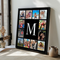 Custom Family Photo Collage Personalized Black