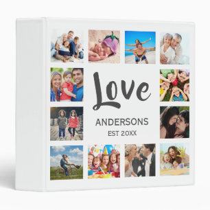 Custom Family Photo Collage Personalized White Binder