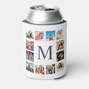 Custom Family Photo Collage Personalized White Can Cooler