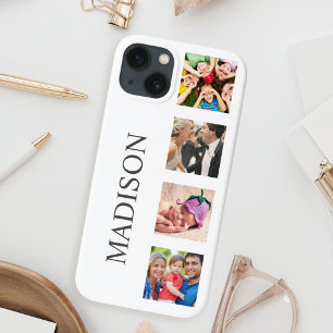 Custom Family Photo Collage Personalized White iPhone 13 Case