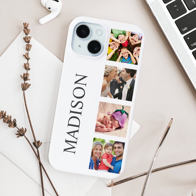 Custom Family Photo Collage Personalized White Case-Mate iPhone Case (Creator Uploaded)