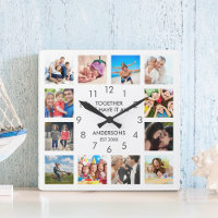 Custom Family Photo Collage Personalized White