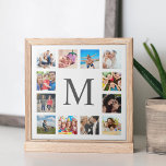 Custom Family Photo Collage Personalized White Tile<br><div class="desc">Create your own personalized 12 photo collage,  ceramic tile with your custom images on a simple modern white background. The ceramic tile face also features your monogram. Add your favourite photos,  designs or artworks to create something really unique.</div>