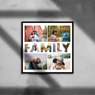 Custom Family Photo Collage Poster And Print