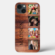 Custom Family Photo Collage Reclaimed Wood