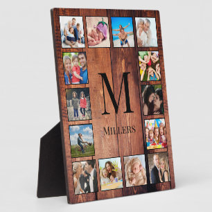 Custom Family Photo Collage Reclaimed Wood Plaque