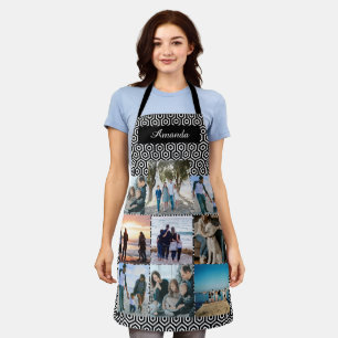 Custom Family Photo Collage with name Apron