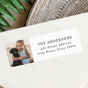 Custom family photo elegant return address