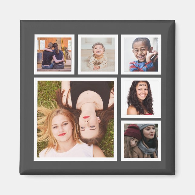 Custom Family Photo Fridge Magnet (Front)