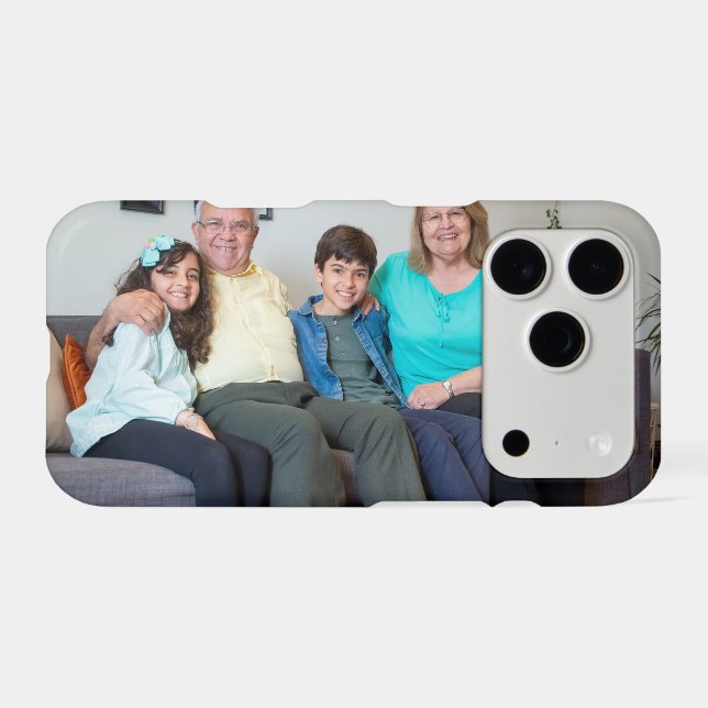 Custom Family Photo iPhone Case - Personalized (Back Horizontal)