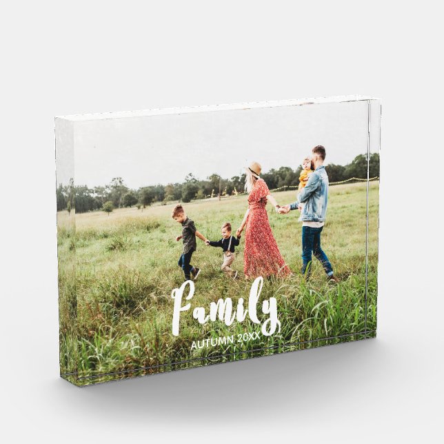 Custom Family Photo Keepsake Block Photoblock (Left)