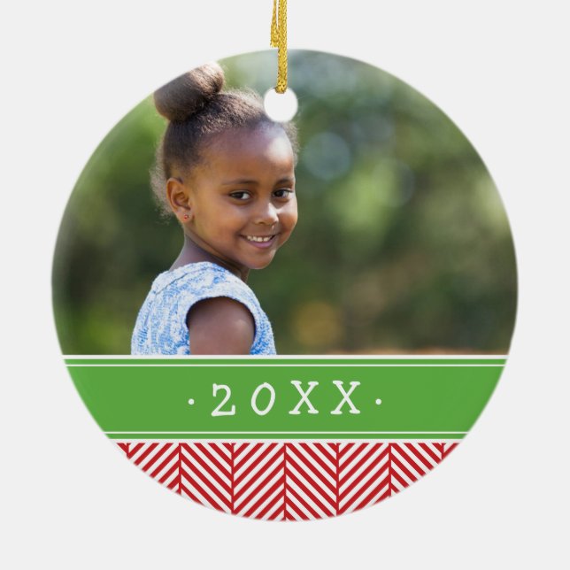 Custom Family Photo Keepsake Holiday Ornament (Back)