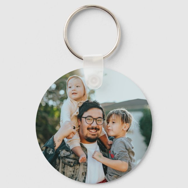 Custom Family Photo Keychain (Front)