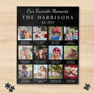 Custom Family Photo Memories Collage Jigsaw Puzzle