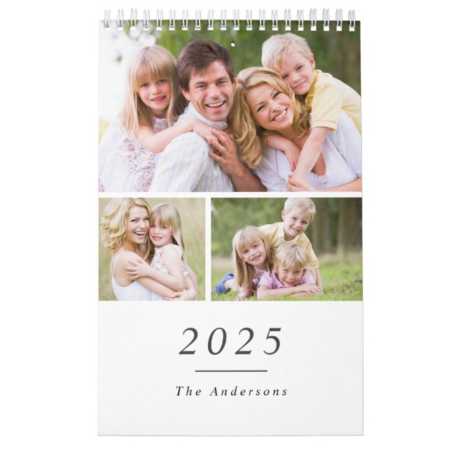 Custom Family Photo Minimalist 2025 Calendar (Cover)