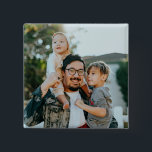 Custom Family Photo Modern 2 Inch Square Button<br><div class="desc">Custom Family Photo Modern button</div>