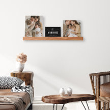 Custom Family Photo Monogram Picture Ledge