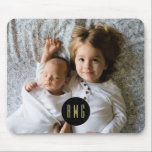 Custom Family Photo | Monogrammed Mouse Pad<br><div class="desc">A custom family photo square mouse pad that features yours or your gift recipients unique monogram. *******If your photo happens to get cut off, use the 'edit this design' or 'customize further' function to add it to the item. After you add the photo use the forward/backward function to shuffle it...</div>