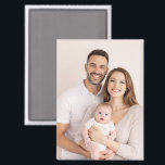 Custom Family Photo Personalised  Magnet<br><div class="desc">Create your own custom photo magnet. Simply replace the both sample images with your favorite photos to create a beautiful keepsake of babies,  family,  grandparents or pets.</div>