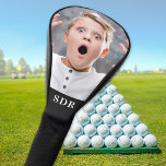 Custom Family Photo Personalized 3 Letter Monogram Golf Head Cover<br><div class="desc">Custom photo golf head cover with personalized monogram. Customize these golf head covers and matching golf accessories with your favourite family, pet, dog, kids photo and monogrammed initial. Great gift to all golfers, golf lovers. COPYRIGHT © 2020 Judy Burrows, Black Dog Art - All Rights Reserved . Custom Family Photo...</div>