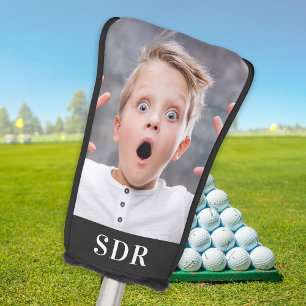 Custom Family Photo Personalized 3 Monogram Letter Golf Head Cover