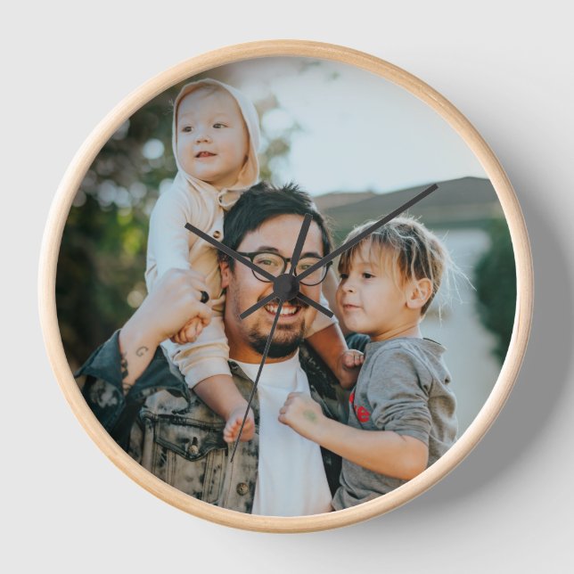 Custom Family Photo Personalized    Clock (Front)