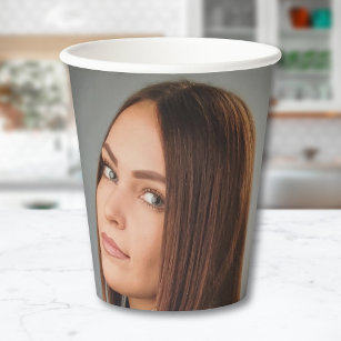 Custom Family Photo Personalized Paper Cups