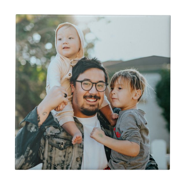 Custom Family Photo Personalized   Tile (Front)