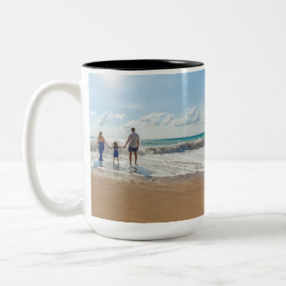 Custom Family Photo Personalized Two-Tone Coffee Mug