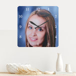 Custom Family Photo Personalized Wall Clock<br><div class="desc">Upload a photo, and easily create your personalized photo wall clock. You can TRANSFER this DESIGN on other Zazzle products and adjust it to fit most of the Zazzle items. Standard Studio designs are made in high-resolution vector graphics for a professional print. Thank you for choosing our designs and stopping...</div>