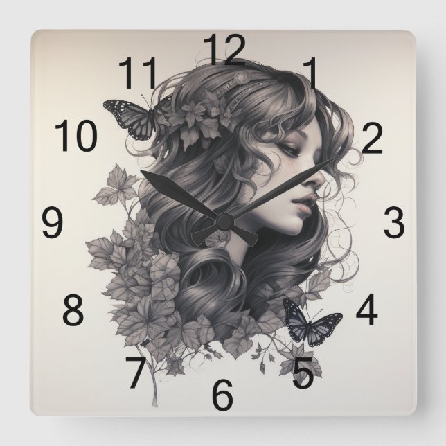 Custom Family Photo Personalized Wall Clock (Front)