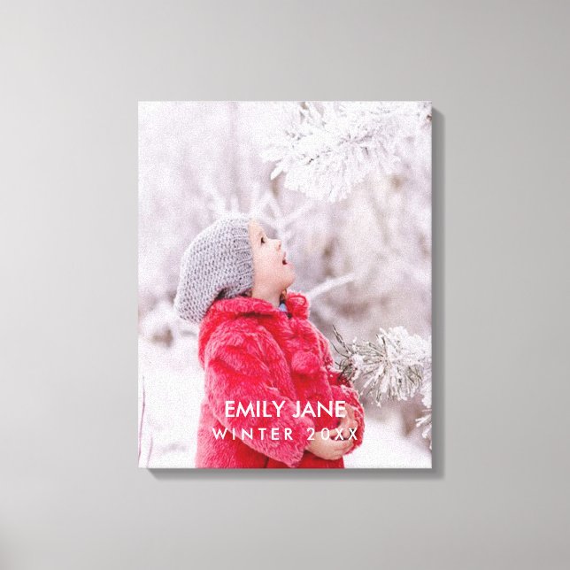 Custom Family Photo Stretched Canvas Print (Front)