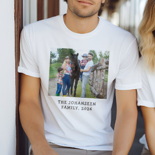 Custom Family Photo Template and personalized Text T-Shirt