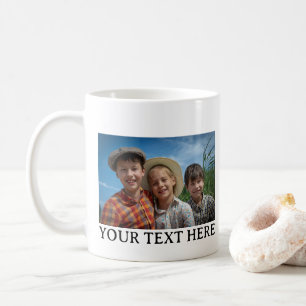 Custom family photo text  coffee mug